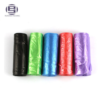 Biodegradable various colors pe plastic trash bags on roll